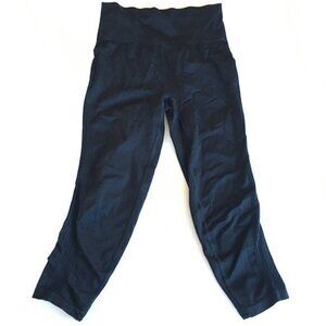 Athleta Cropped Leggings Capri Black Pants Womens Size M Yoga Running‎ Athletic